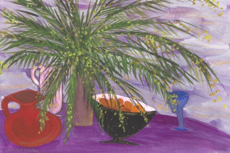 Jane O Malley Still Life with Mimosa detail