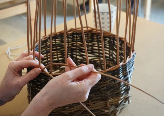 Basket Weaving Course Photo of basket being woven