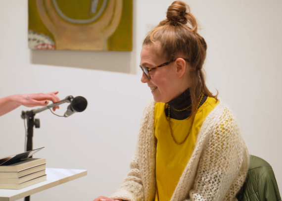 Artist Talk With Mollie Douthit and Sara Baume at Butler Gallery for Exhibition When Worlds Collide by Mollie Douthit