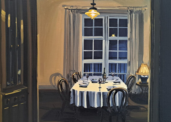 Ciara Roche The Dining Room after Seven 25cm x 35cm oil on canvas 2023