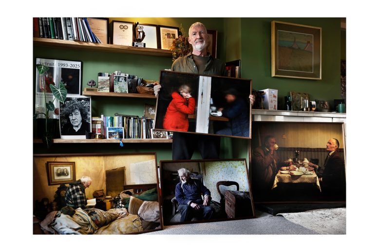 David Stephenson with works for National Gallery