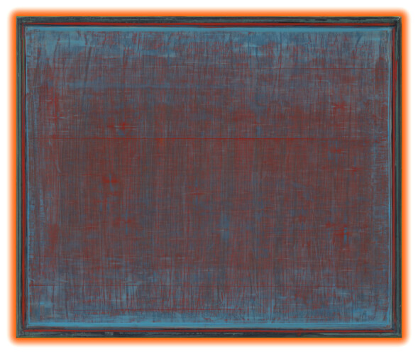Red over Blue (From the series Push Pull) by David King