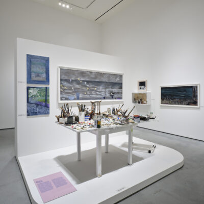 Tony & Jane O’Malley: The Shared Studio, Jane's Studio Table, Installation View, Photo Credit: Ros Kavanagh