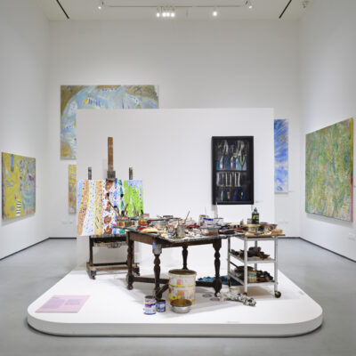 Tony & Jane O’Malley: The Shared Studio, Tony's Studio Table, Installation View, Photo Credit: Ros Kavanagh