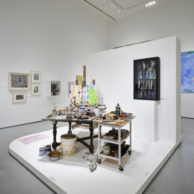 Tony & Jane O’Malley: The Shared Studio, Tony's Studio Table, Installation View, Photo Credit: Ros Kavanagh