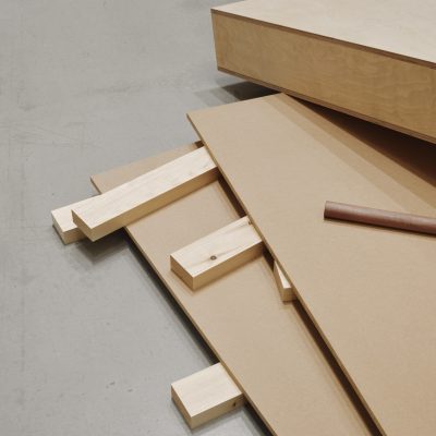 Checklist 15. Plateau, 2026 (Various Works from the series Off Cut) (detail), I Took a Hammer in My Hand, Jan McCullough, Installation View, Photo Credit: Ros Kavanagh