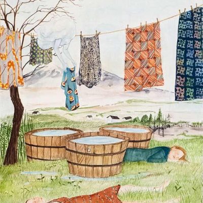 Amy Cutler: 'Overcast', 2012, Gouache on paper, mounted on board, Unframed: 13 1/2 x 10 1/8 inches (34.2 x 25.7cm), Framed: 20 1/4 x 17 inches (51.5 x 43 cm), Private Collection