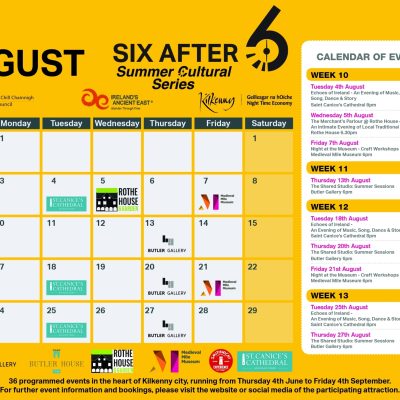 Six after 6 Calendar August