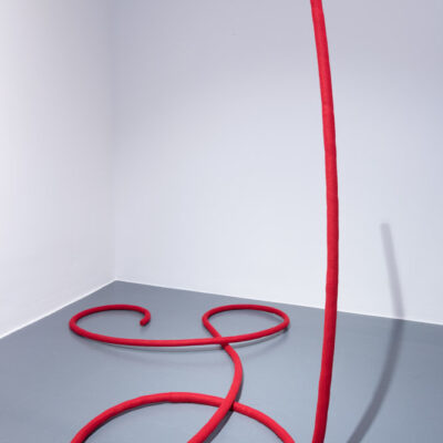 Isabel Nolan, 'There will be time no longer' 2014. Mild steel, wadding, wool and thread, 168 x 190 x 120cm. Courtesy Kerlin Gallery. Photography Roland Paschhoff