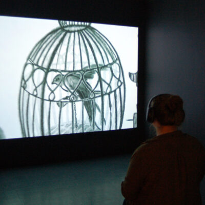 Trish McAdam, 'Caged Bird – Chen Guangcheng', 2012, 2.21 minutes, Credit: Photography Eamon Wall