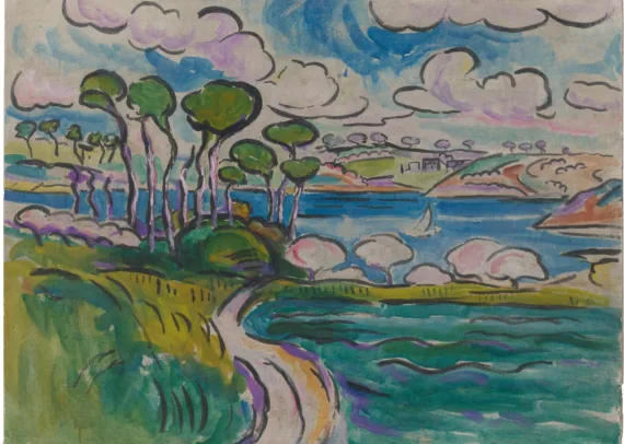 May Guinness (1863– 1955), Landscape 1, Watercolour, 49.5 x 65 cm, c. 1950’s